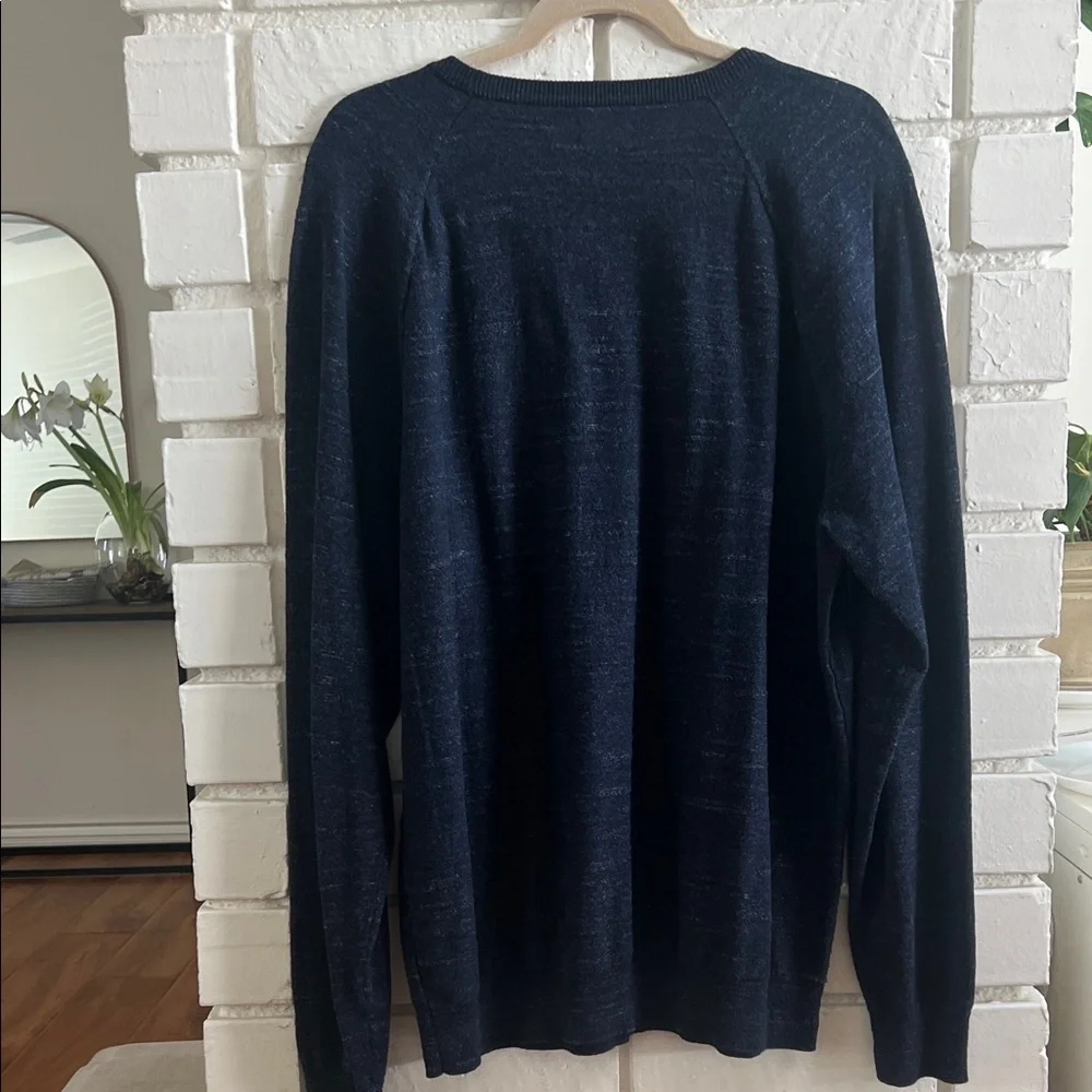 J. Crew Men's Deep Blue Crewneck Sweater